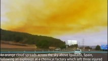 Dash Cam of Toxic Orange Cloud from Chemical Explosion In Spain
