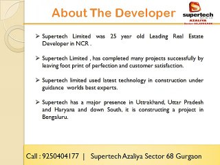Supertech Azaliya Call-9250404177 Sector 68 Gurgaon