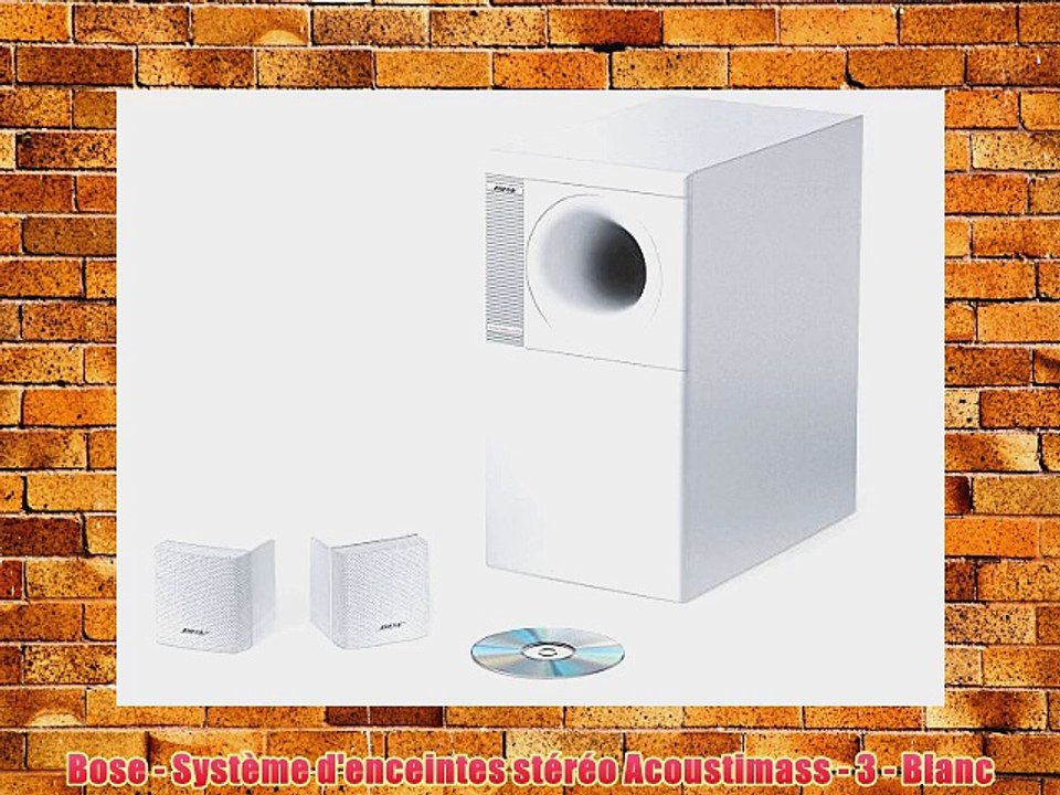 Bose - Syst?me d'enceintes st?r?o Acoustimass - 3 - Blanc