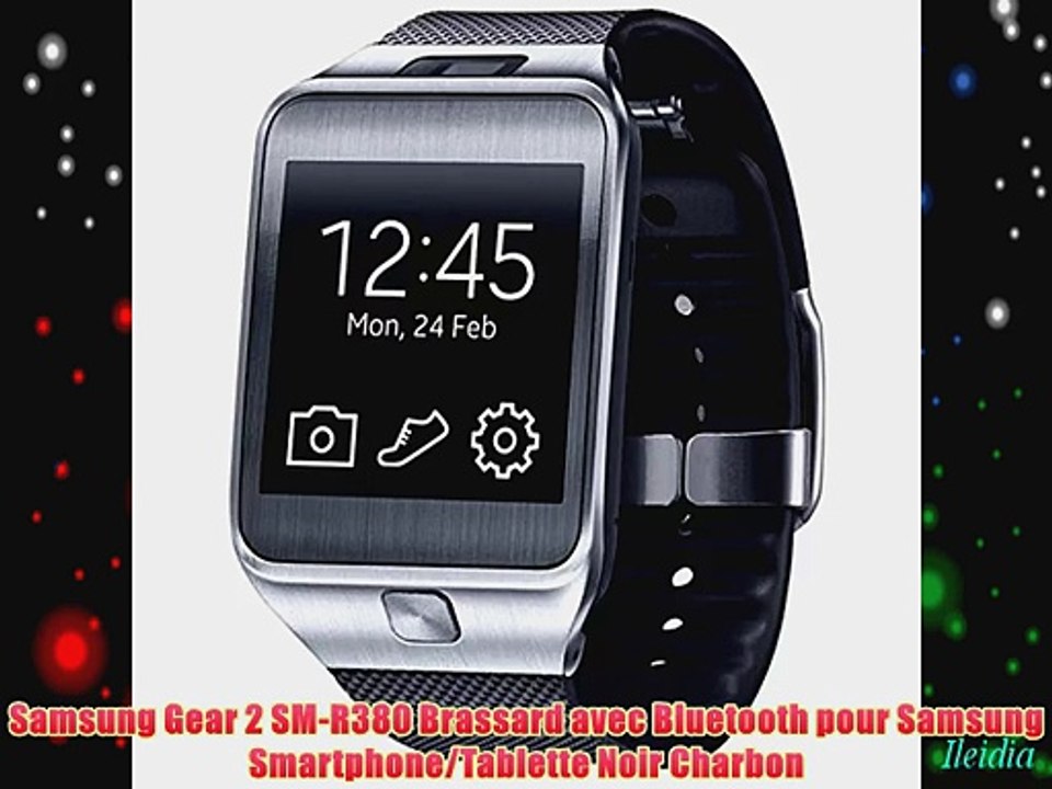 Samsung Gear 2 SM-R380 Brassard avec Bluetooth pour Samsung Smartphone/Tablette Noir Charbon