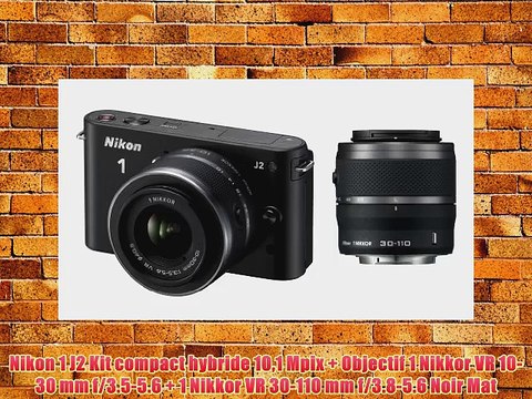 Nikon 1 J2 Kit compact hybride 101 Mpix Objectif 1 Nikkor VR 10-30 mm f/3.5-5.6 1 Nikkor