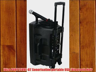 Ibiza PORT15VHF-BT Sonorisation portable USB/Bluetooth Noir