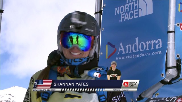Run of Shannan Yates (USA) - Swatch Freeride World Tour 2015 in Vallnord Arcalis (AND) By The North Face