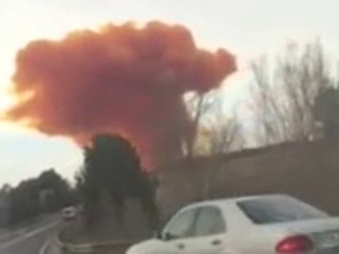 Nuage toxique orange en Espagne