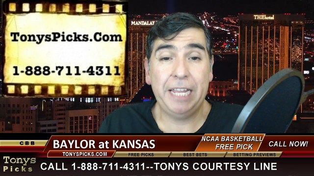 Kansas Jayhawks vs. Baylor Bears Free Pick Prediction NCAA College Basketball Odds Preview 2-14-2015