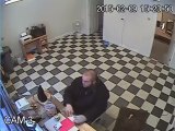 Amazing footage of a dog protecting his owner from a robber, truly a man's best...