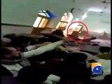CCTV footage of Imambargah suicide blast-Geo Reports-14 Feb 2015