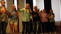 Young girls dancing