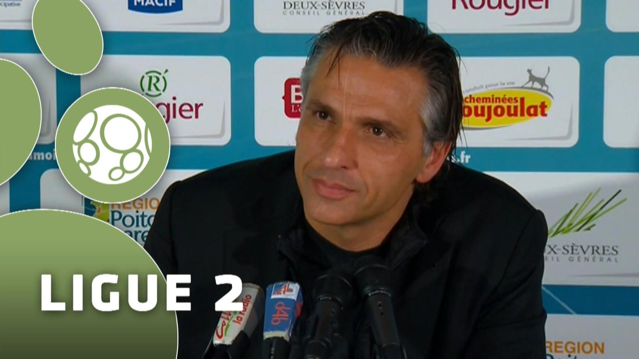 Conférence de presse Chamois Niortais - Dijon FCO (1-1) : Régis BROUARD (NIORT) - Olivier DALL'OGLIO (DFCO) - 2014/2015