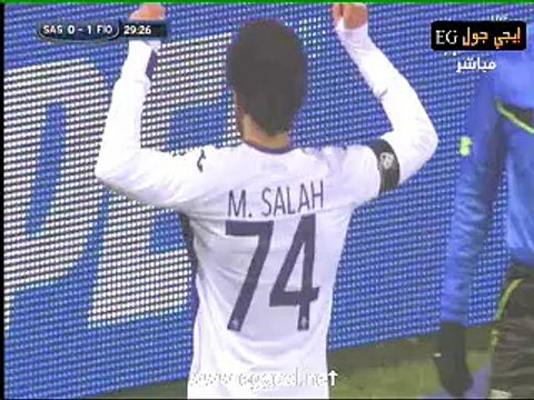 هدف محمد صلاح فى مرمى ساسولو ||اهداف مباراة ساسولو و فيرونتينا 1-3|| الدورى الايطالى|| 14-2-2015