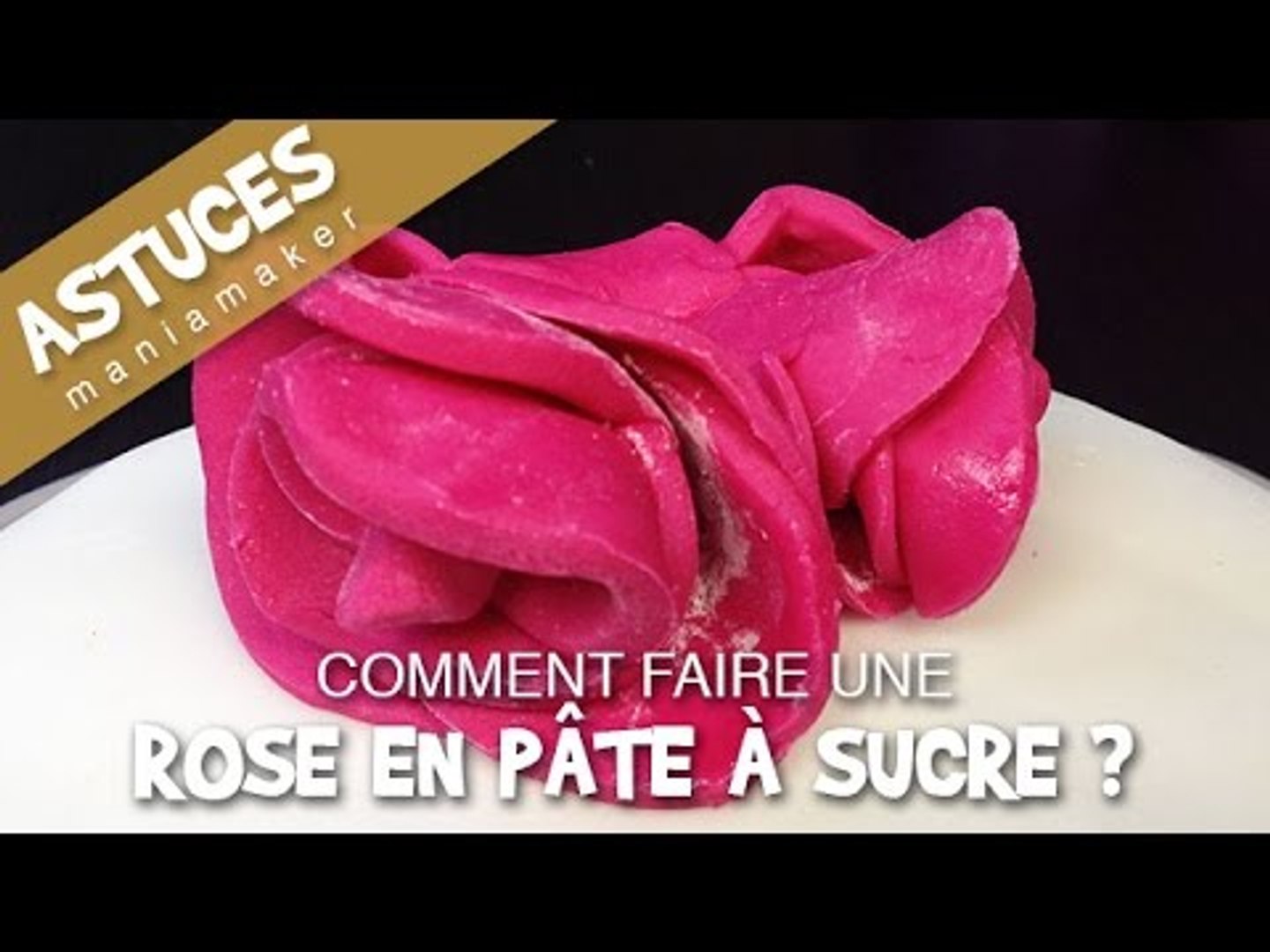 Tuto rose en pâte à sucre