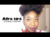 Afro tiré sur cheveux crépus | Tutoriel coiffure