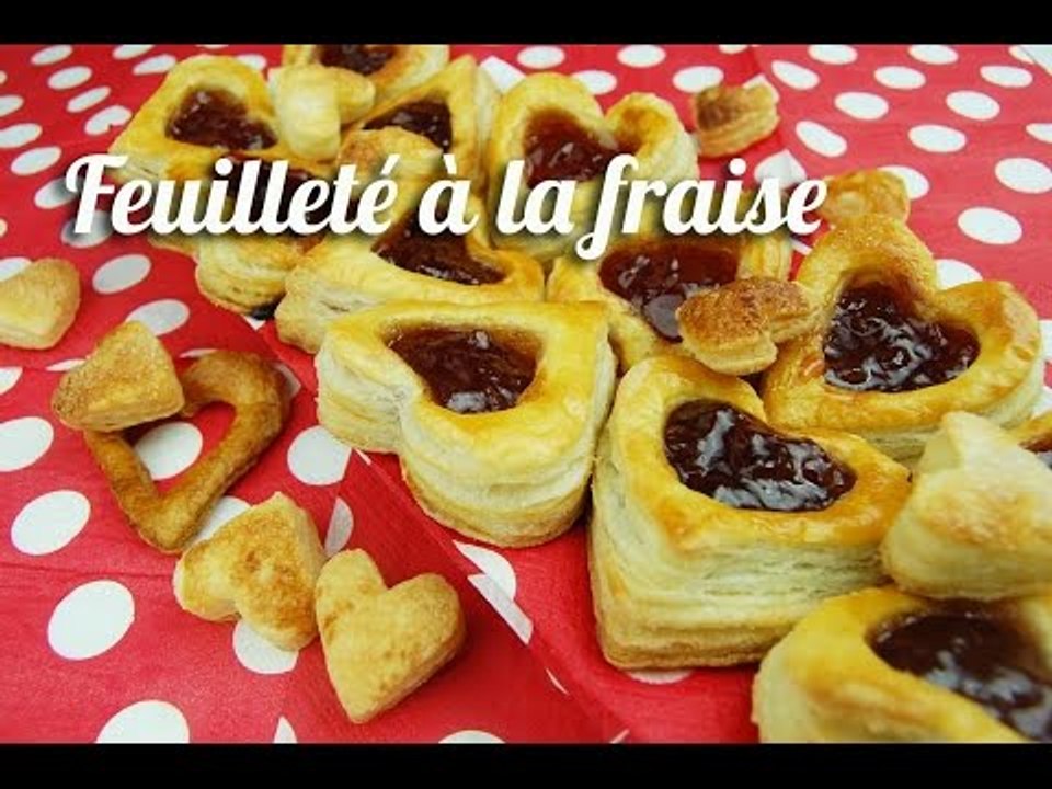 Feuilleté à la fraise * Menu St-valentin *