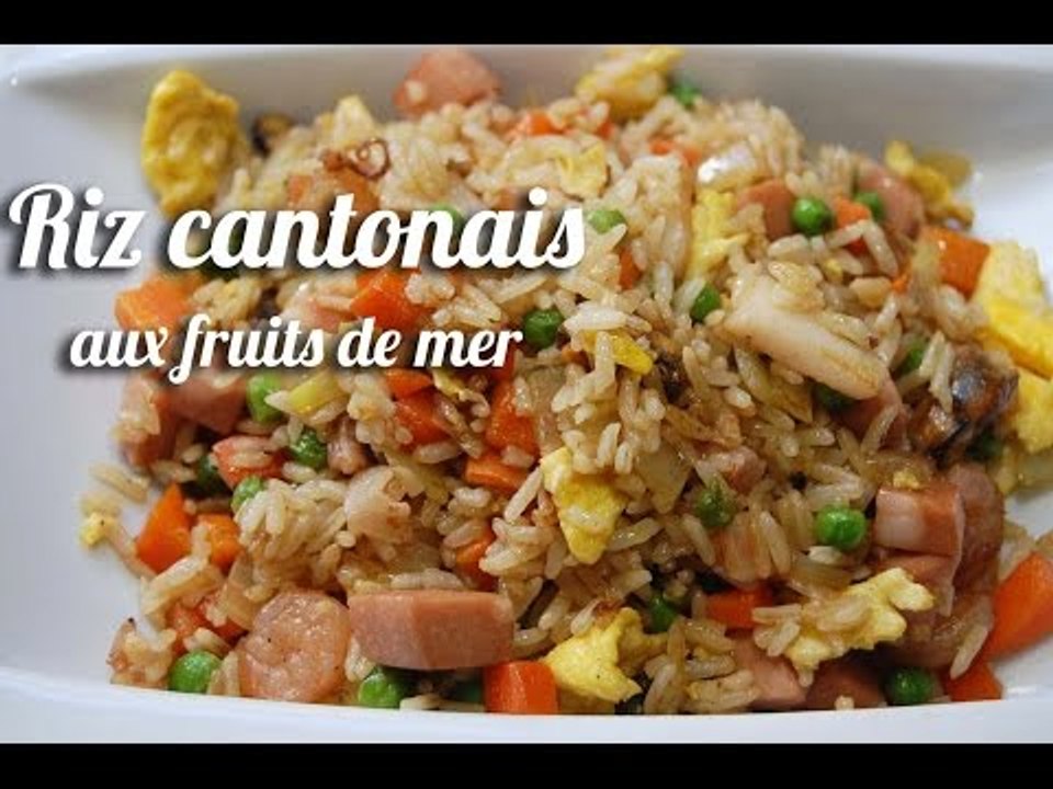 Recette du riz cantonais aux fruits de mer