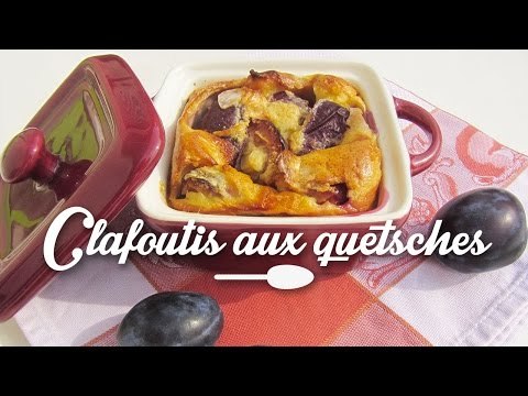 Recette du Clafoutis aux prunes (quetsches) et aux amandes