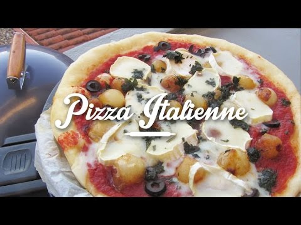 Recette Pizza Italienne au chèvre, cuite au barbecue