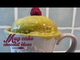 Recette Mug cake chocolat blanc, Matcha & framboises
