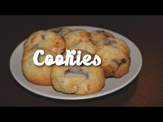 Recette de Cookies aux noix de macadamia chocolat blanc et noir