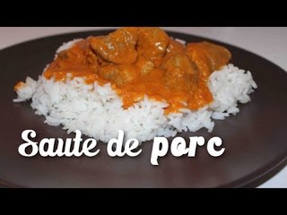 Recette du Sauté de porc au curry et lait de coco