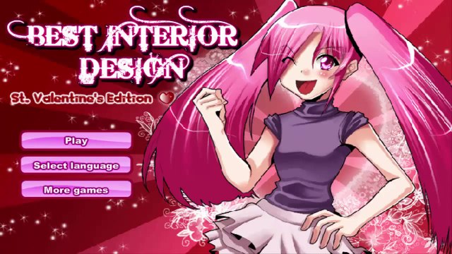 발렌타인 데이 게임 - 발렌타인 데이 최고의 객실 앞쪽 디자인 게임 - 무료 온라인 게임