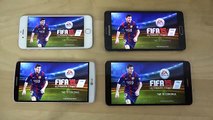 Huawei Ascend Mate 7 vs. iPhone 6 vs. Samsung Galaxy Note 4 vs. LG G3 FIFA 15 Gameplay Review