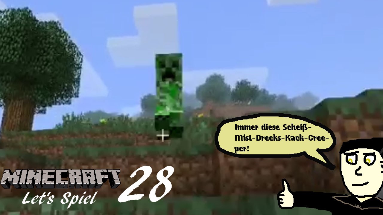 Minecraft 'Let's Spiel' (Let's Play) 28: Hinter(n)listiger Creeperangriff