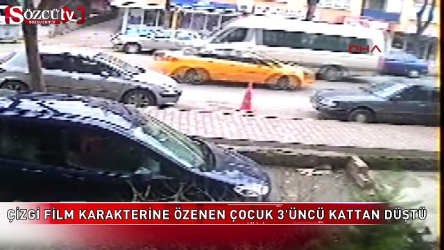 Çizgi film karakterlerine özenen çocuk 3'üncü kattan düştü