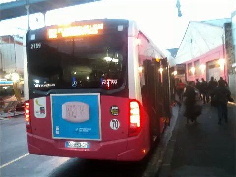 [Sound] Bus Mercedes-Benz Citaro G C2 €6 BHNS TGB n°2159 de la RTM - Marseille sur la ligne B2