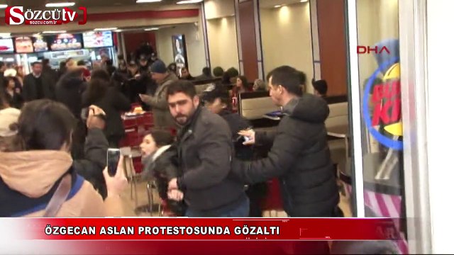Özgecan Aslan protestosunda gözaltı