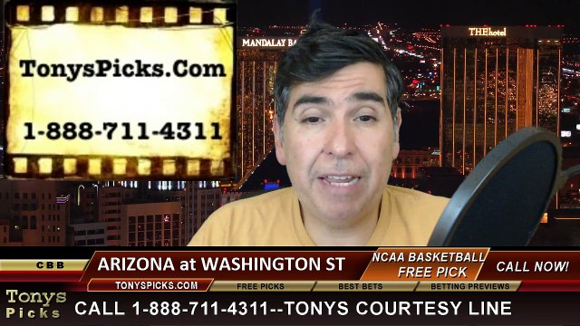 Washington St Cougars vs. Arizona Wildcats Free Pick Prediction NCAA College Basketball Odds Preview 2-15-2015