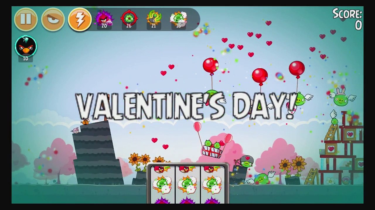Angry Birds Seasons  The Pig Days - Valentine's Day Walkthrough 3 Stars