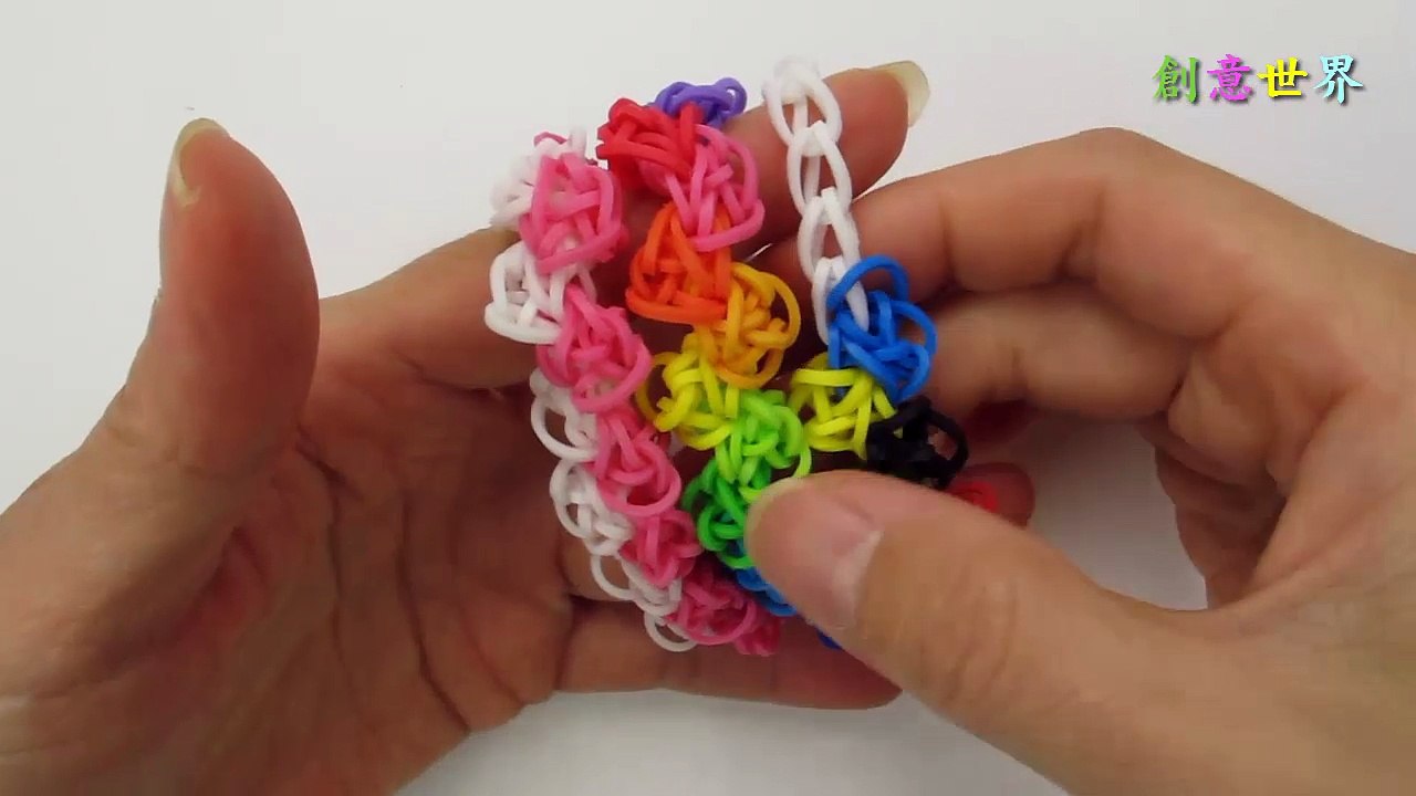 奧林匹克手環 Olympic Them Bracelet - 彩虹編織器中文教學 Rainbow Loom Chinese Tutorial