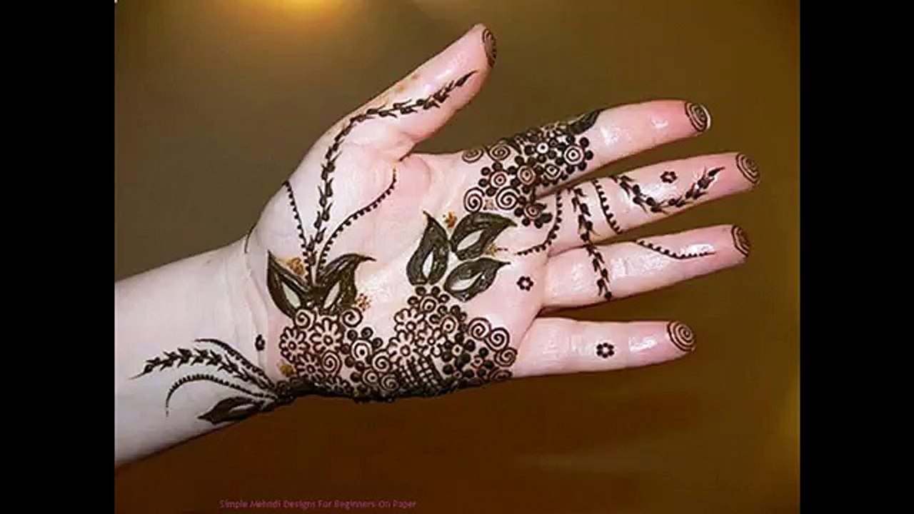 Simple Mehndi Designs For Beginners On Paper