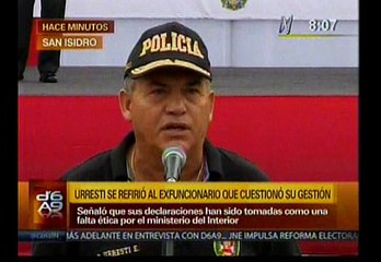 Daniel Urresti negó venganza en despido de funcionario del Mininter