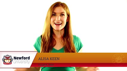 Newford University student, sharing her views about the University