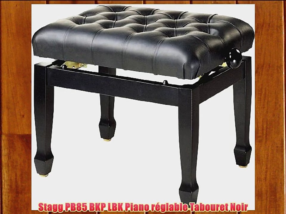 Stagg PB85 BKP LBK Piano r?glable Tabouret Noir