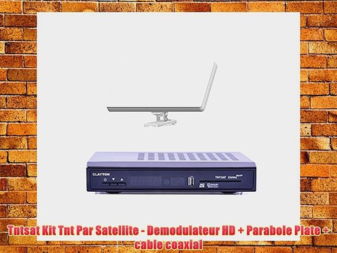 Tntsat Kit Tnt Par Satellite - Demodulateur HD Parabole Plate cable coaxial