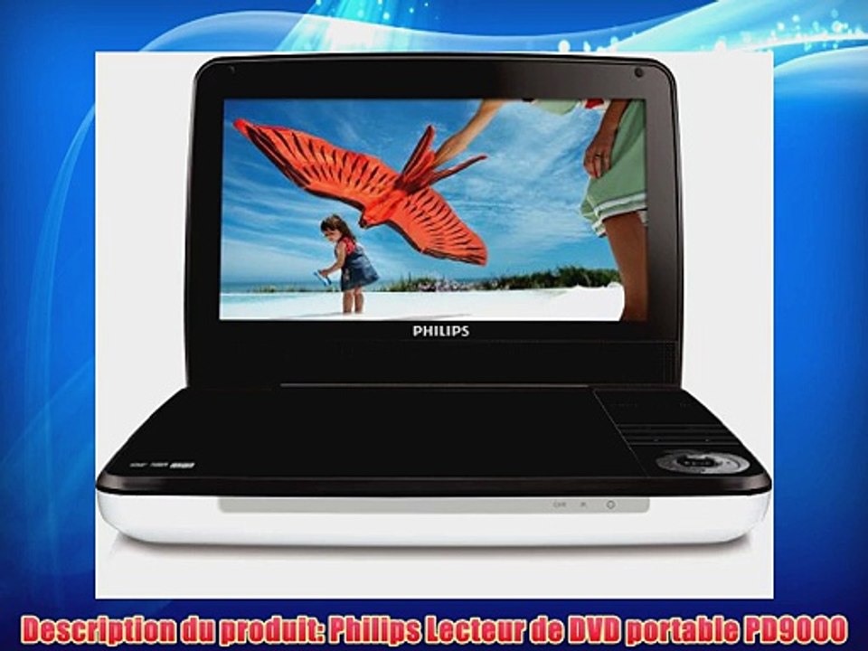Philips PD9000 Lecteur DVD portable DivX Ecran 9
