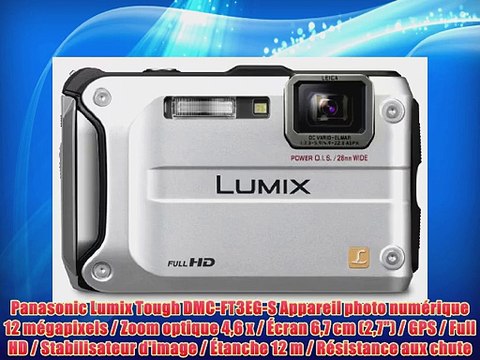Panasonic Lumix Tough DMC-FT3EG-S Appareil photo num?rique 12 m?gapixels / Zoom optique 46