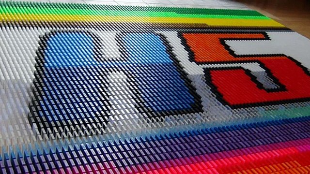 Extras - Domino Rally 18 and Re - How I Put Dominoes In a Comb - Template