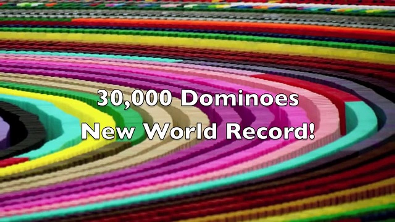 World Record - Most dominoes toppled in a spiral (30,000) complete Toppling