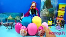 Peppa PIg Play Doh Kinder Surprise eggs MLP Frozen toys Spongebob (HD)