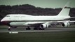Oman Royal Flight   Boeing 747 400   Landing and takeoff at Hamburg Airport Germany
