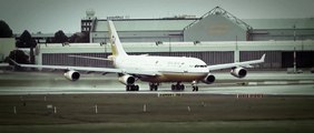 Royal Brunei   Airbus A340  Takeoff at Hamburg Finkenwerder (Hamburg plant of Airbus) Airport