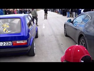 VW GOLF MK1 vs Maserati Gran Turismo 450 HP
