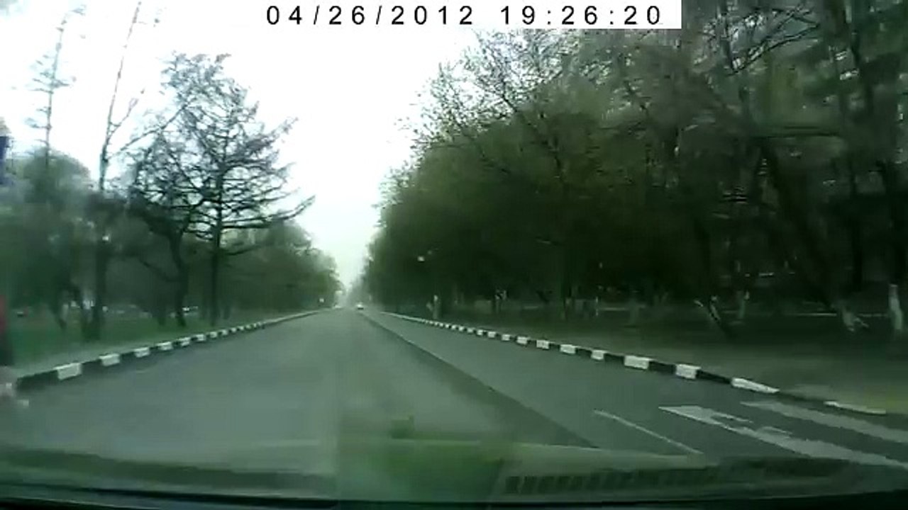 Дерево мстит за непропущенного пешехода!