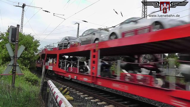 Fernverkehr zwischen Luneburg und Lauenburg- Autozug mit BR 218
