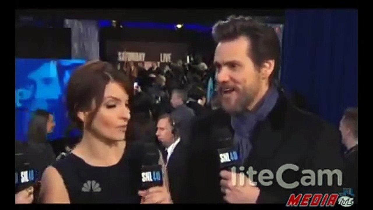 Jim Carrey Awkward Brian Williams Joke On  SNL 40 Red Carpet (VIDEO)