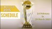 ICC Cricket World Cup 2015 Schedule- All Match Fixtures