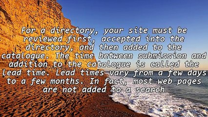 Web Site Promotion Scam site submission and search engine lead times